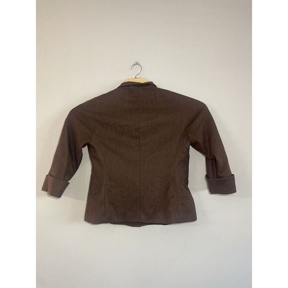 Brooks Brothers Italy Brown Blazer Jacket 8 Cashmere Wool - Picture 2 of 6